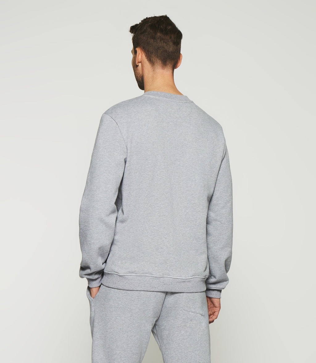 Sweat avec logo gris chiné SWDEVON - IZAC