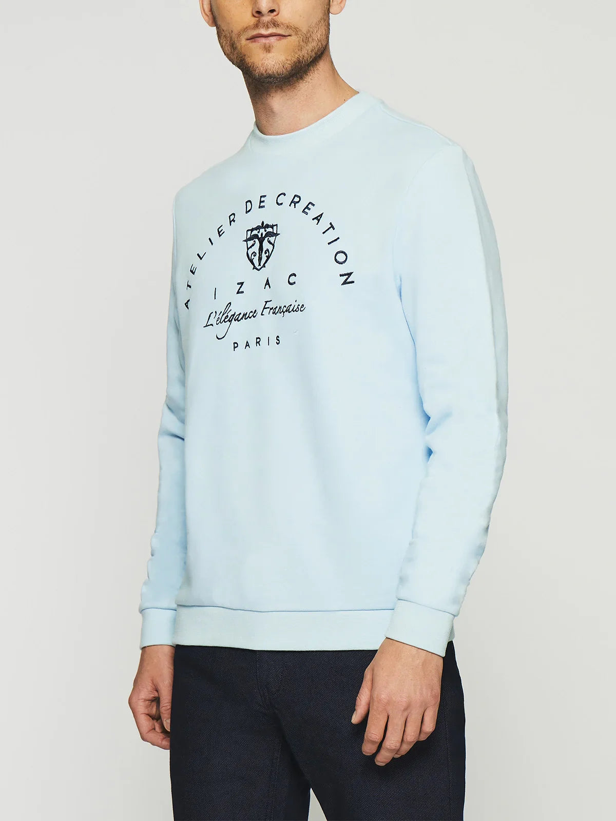 Sweat à broderie ciel SWDURAN - IZAC