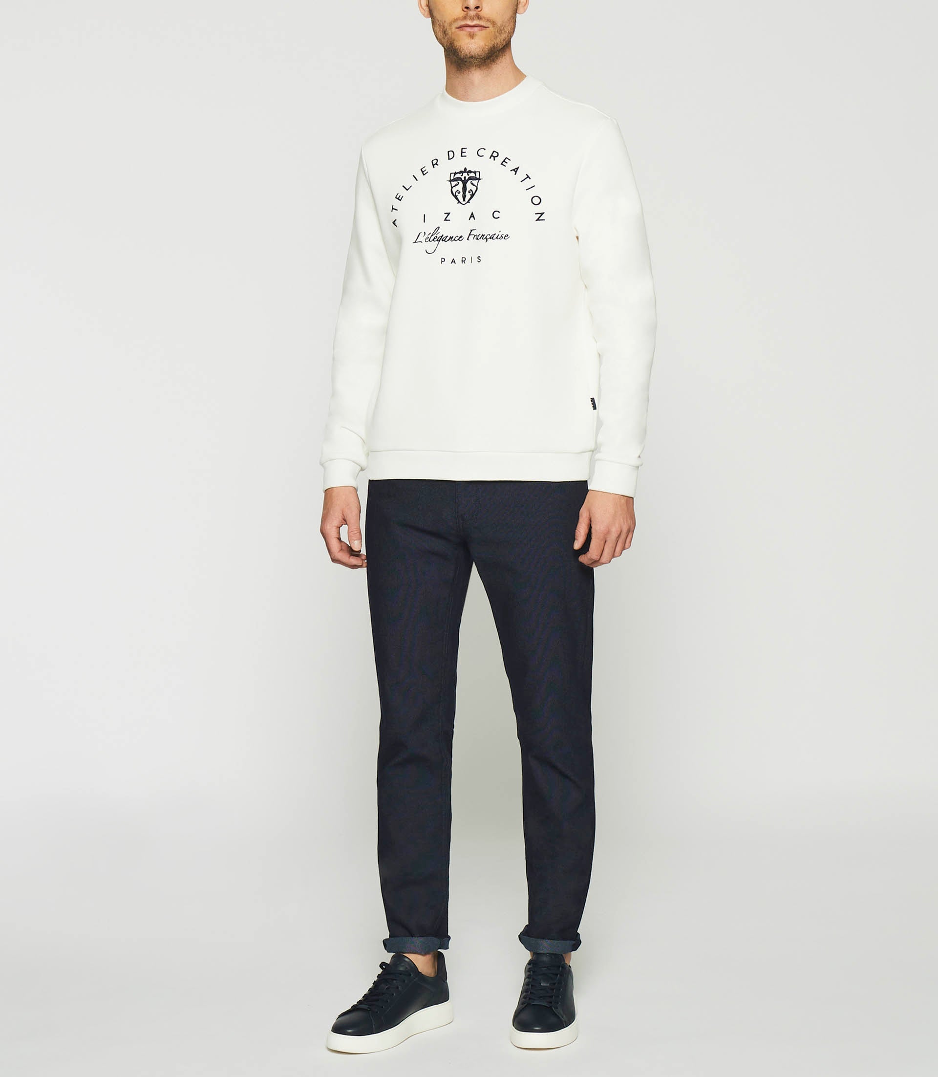 Sweat à broderie écru SWDURAN - IZAC