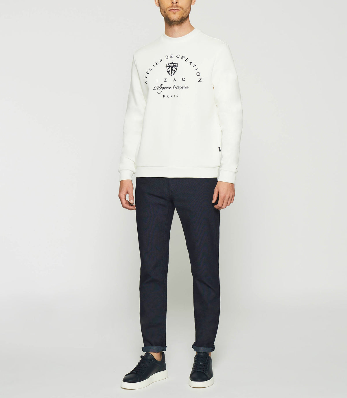 Sweat à broderie écru SWDURAN - IZAC