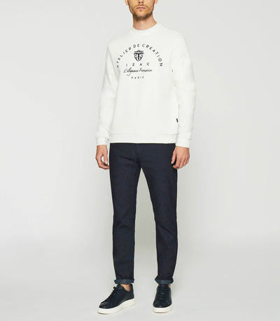Sweat à broderie écru SWDURAN - IZAC