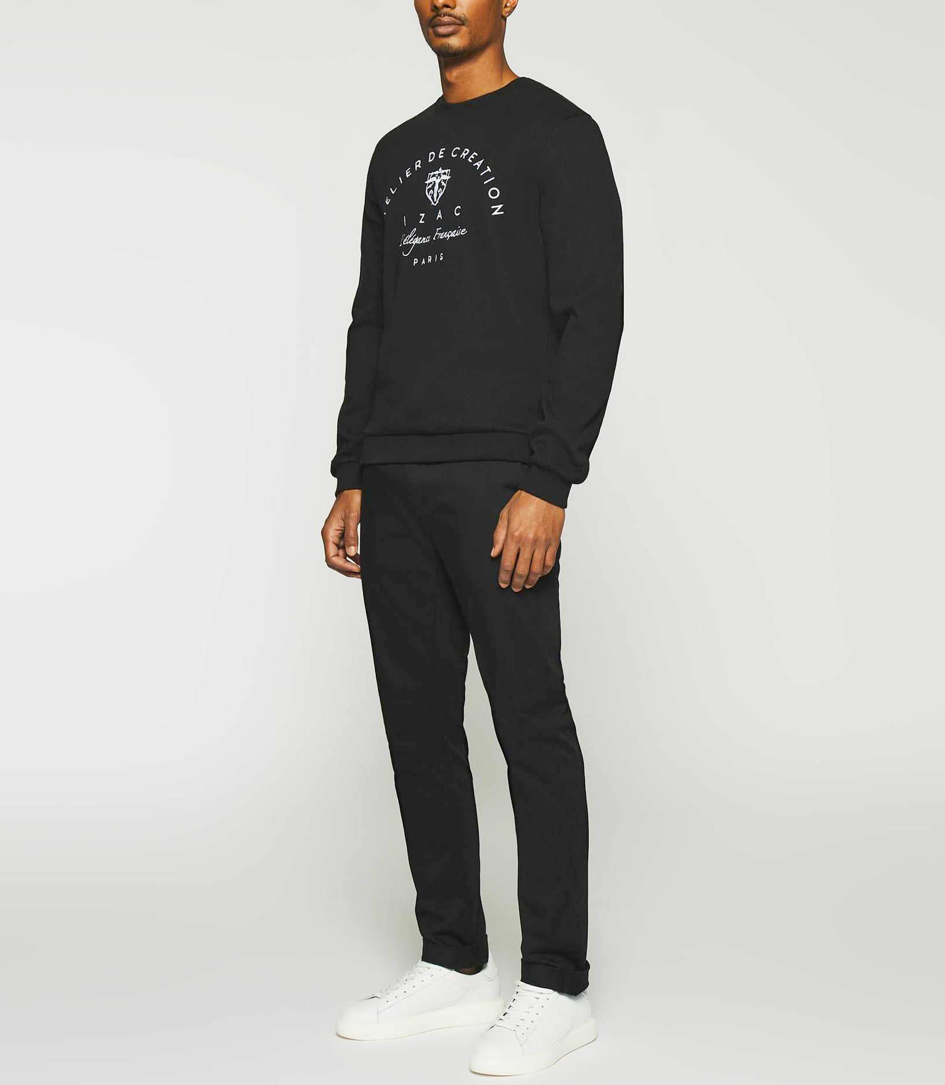 Sweat à broderie noir SWDURAN - IZAC