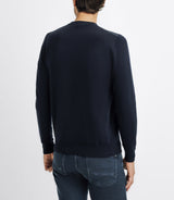 Pull col rond avec poche marine - IZAC
