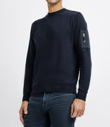 Pull col rond avec poche marine - IZAC