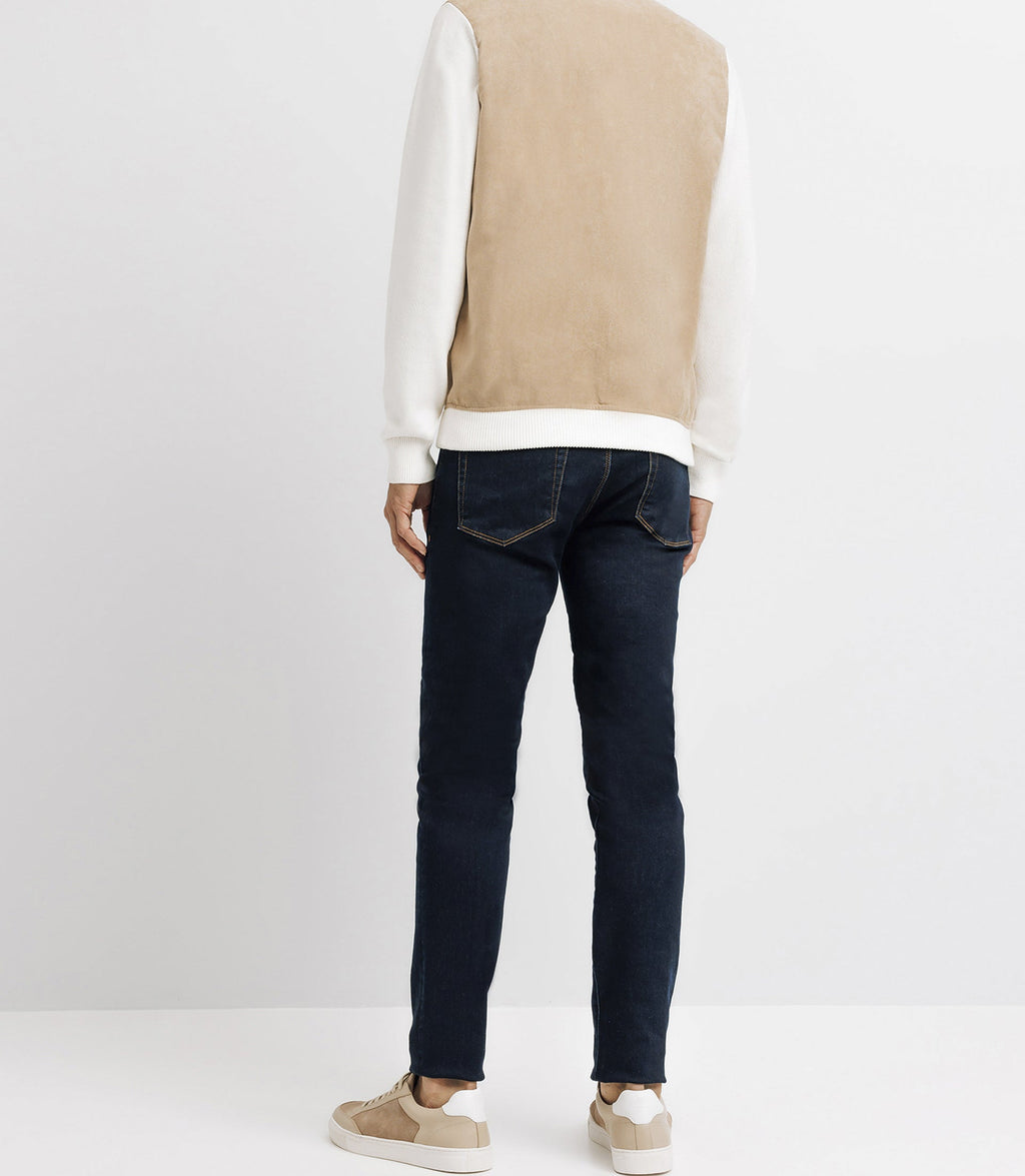 Pull gilet col teddy avec poche écru - IZAC