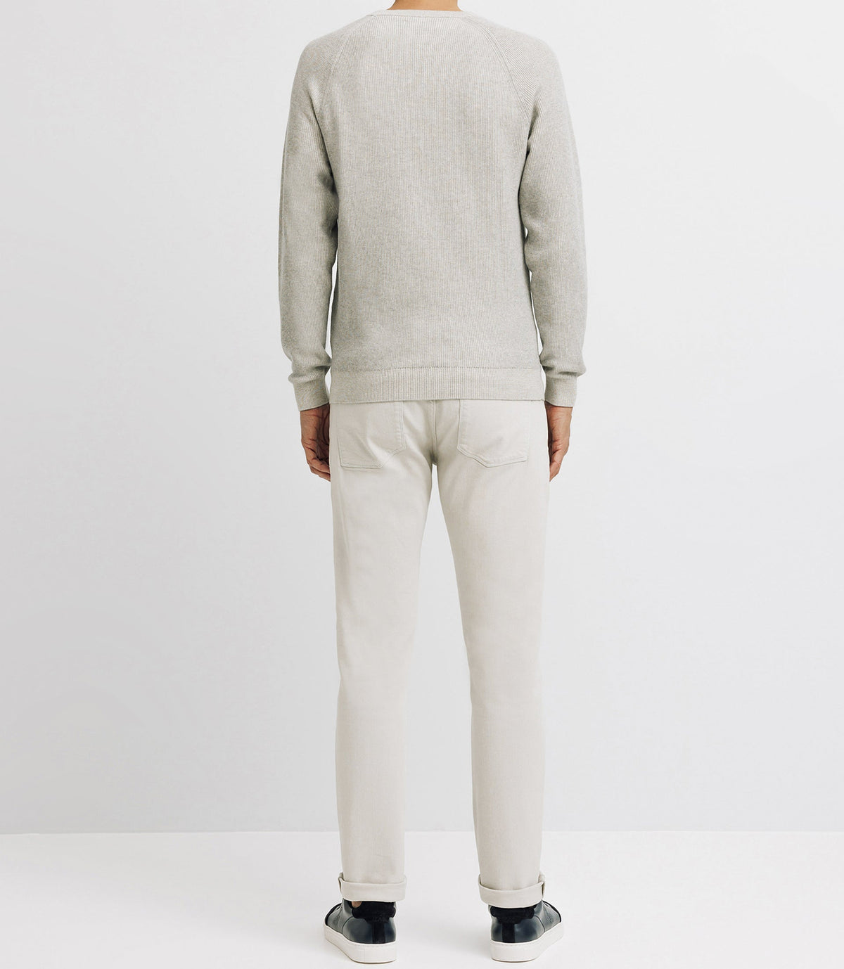 Pull col rond gris - IZAC