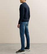 Gilet zippé col chemise marine - IZAC