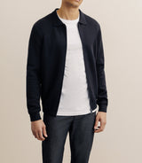 Gilet zippé col chemise noir - IZAC