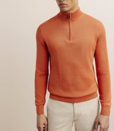 Pull col montant camionneur orange foncé - IZAC