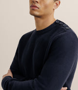 Pull col rond marine - IZAC