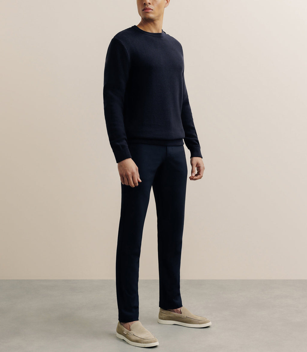 Pull col rond marine - IZAC