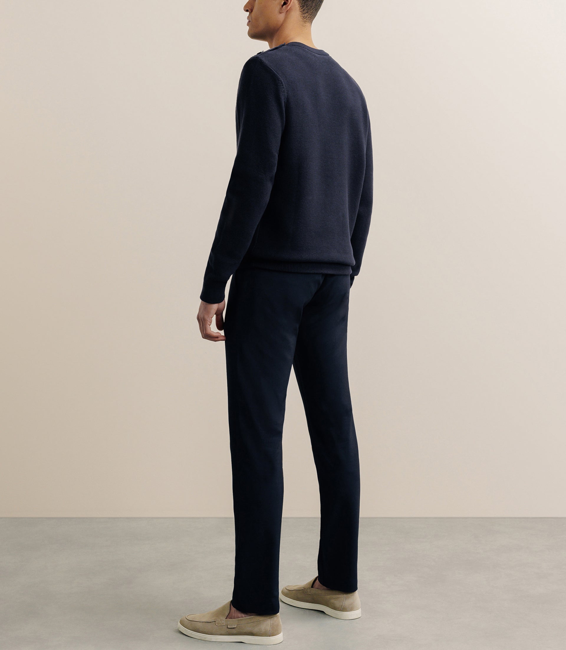 Pull col rond marine - IZAC