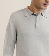 Pull col polo gris chiné - IZAC