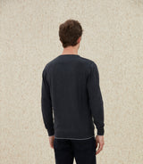 Pull col V anthracite chiné "Lambert" - IZAC