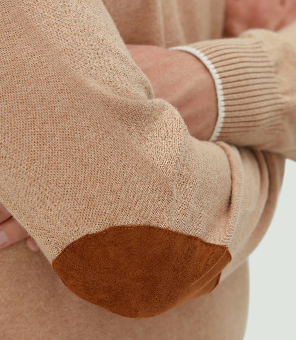 Pull col zippé beige chiné "Lancelot" - IZAC