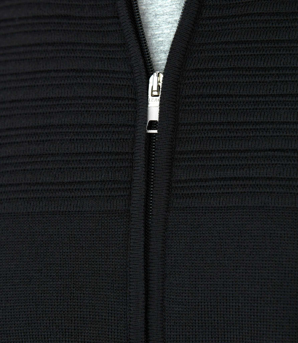 Gilet zippé col teddy noir "Lawson" - IZAC