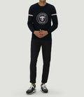 Pull col rond en coton marine "Leito" - IZAC