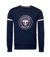 Pull col rond en coton marine "Leito" - IZAC