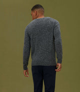 Pull col rond fantaisie gris "Loic" - IZAC