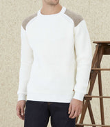 Pull à empiècements écru "Lucas" - IZAC