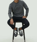 Sweat col rond imprimé marine "SWlaurik" - IZAC