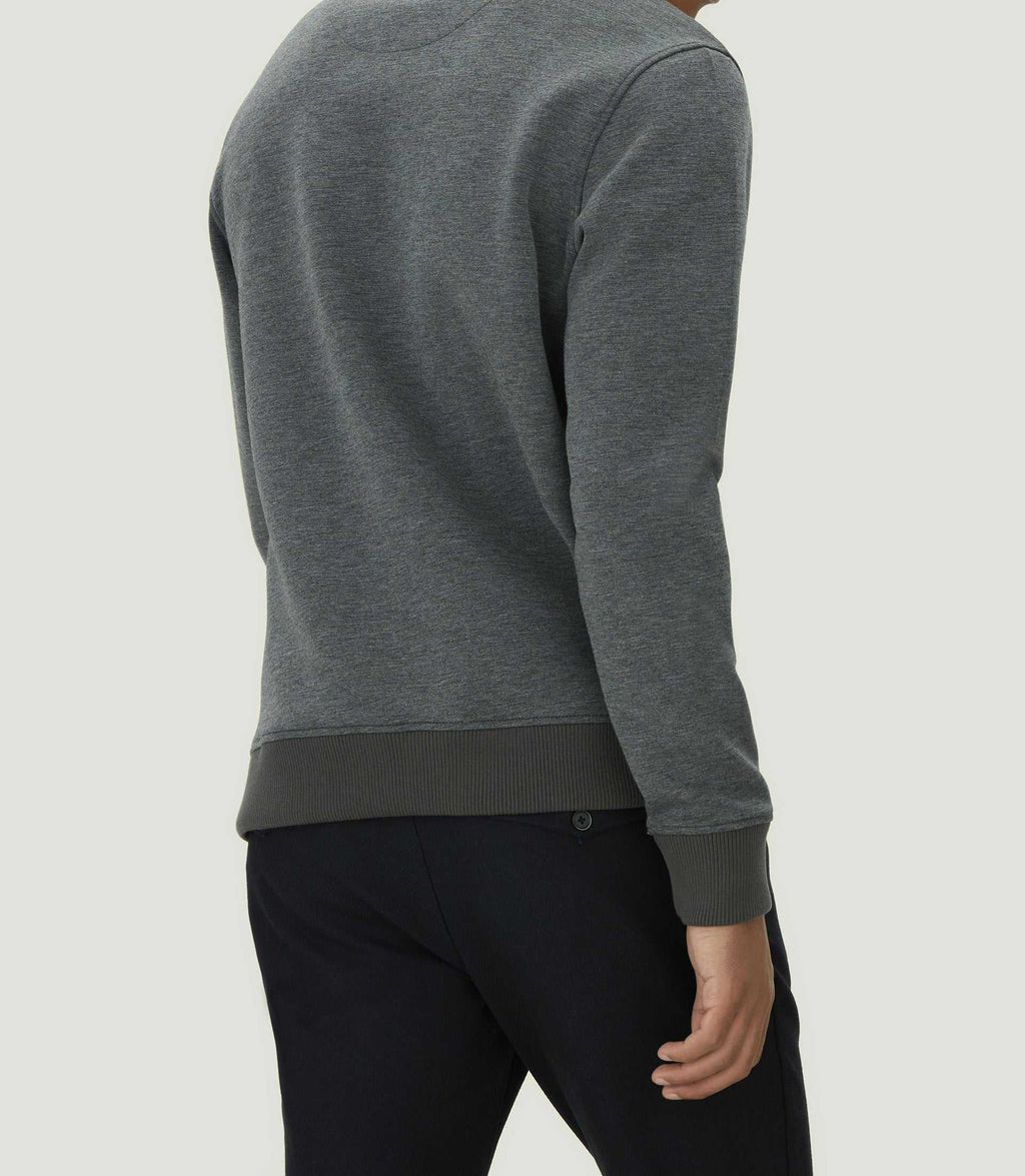 Sweat col rond imprimé marine "SWlaurik" - IZAC