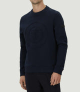 Sweat col rond imprimé marine "SWlaurik" - IZAC