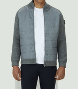 Sweat zippé col montant gris chiné "SWlestat" - IZAC