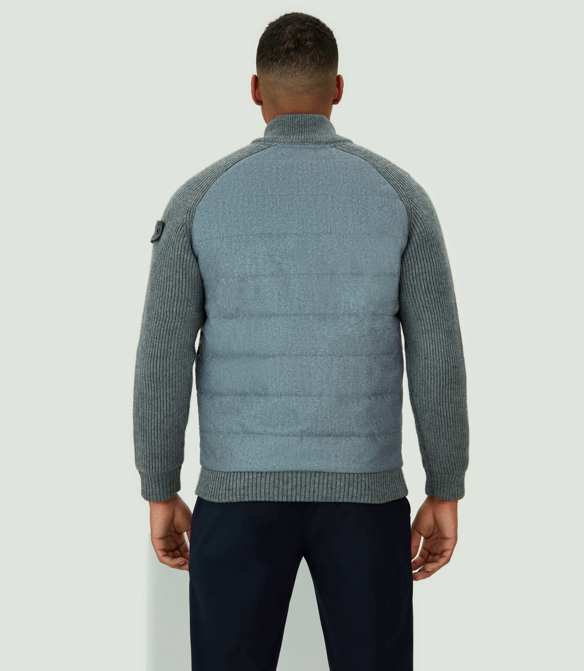 Sweat zippé col montant gris chiné "SWlestat" - IZAC