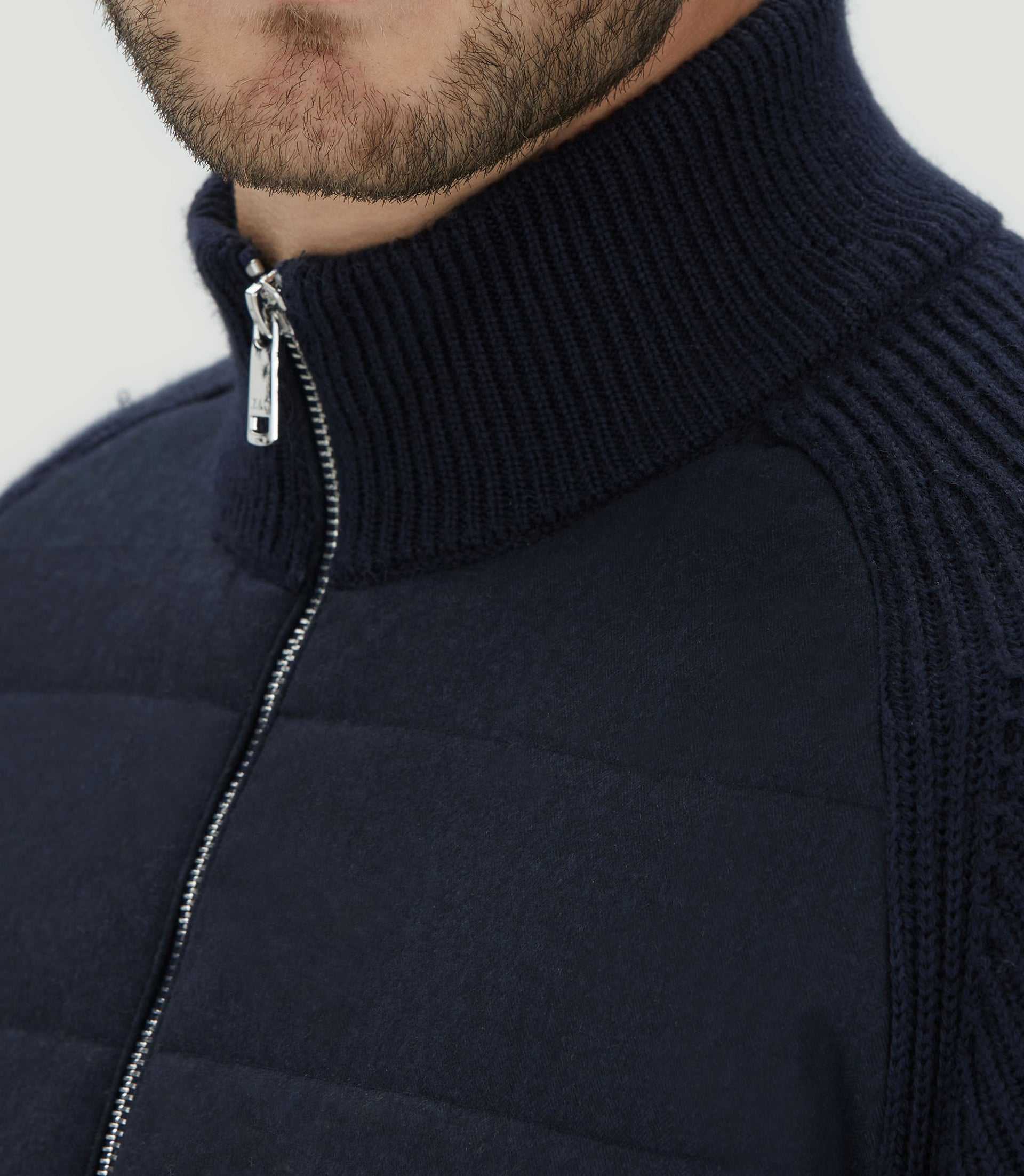 Sweat zippé col montant marine "SWlestat" - IZAC