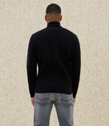Sweat zippé col montant noir "SWlionel" - IZAC