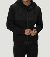 Sweat à capuche noir "SWlisio" - IZAC