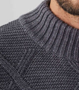 Pull col montant laine gris "Simeo" - IZAC