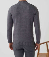 Pull col montant laine gris "Simeo" - IZAC