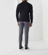 Pull col montant laine noir "Simeo" - IZAC