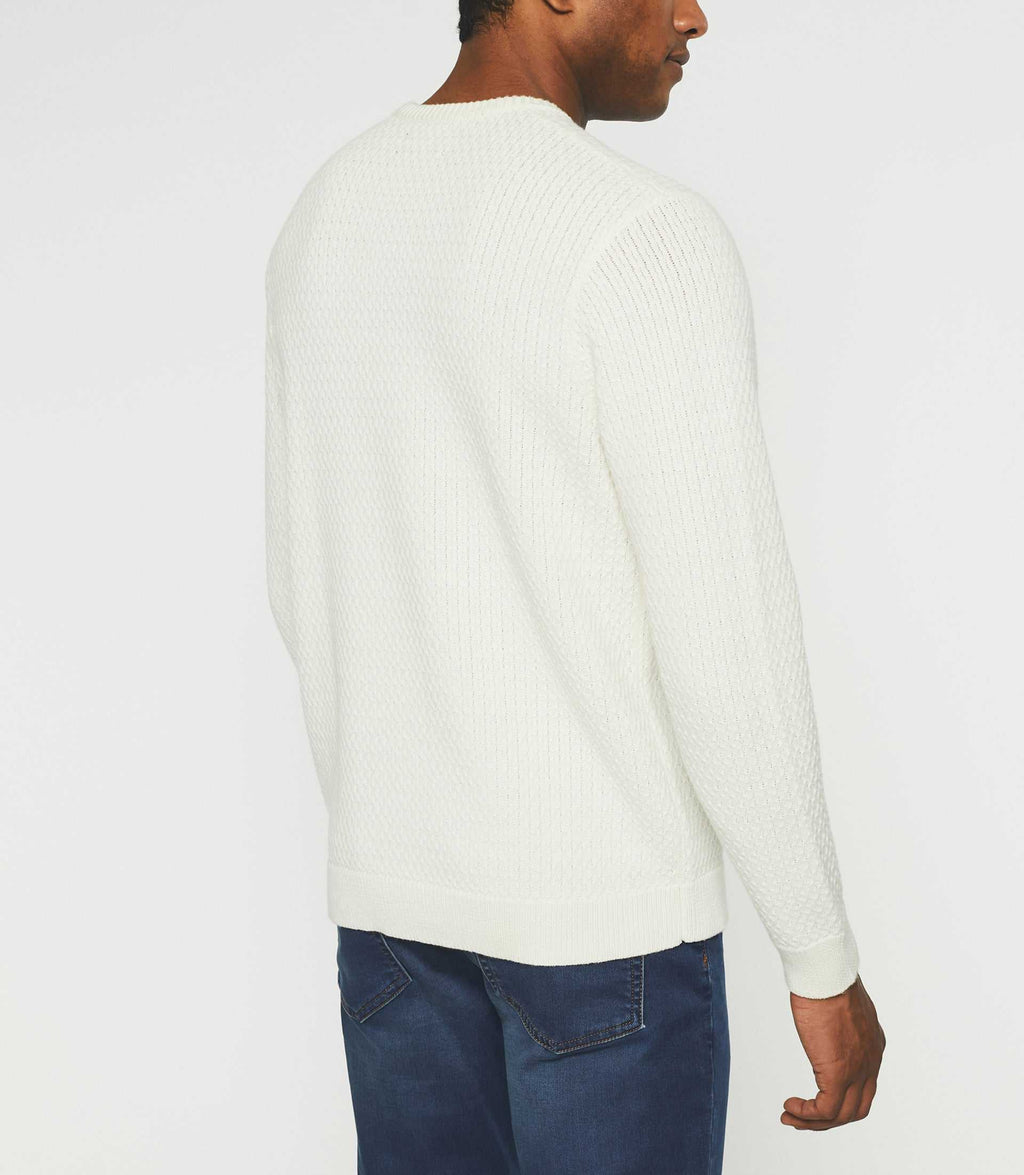 Pull col rond écru BASILIO - IZAC