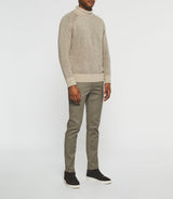 Pull col roulé en laine beige BELMO - IZAC