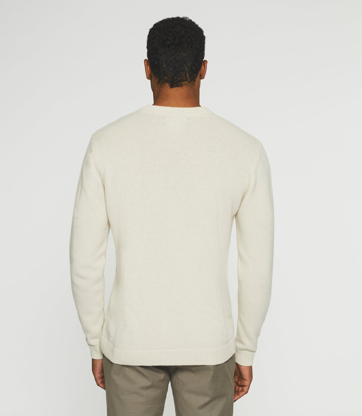 Pull col rond laine - cachemire beige BENITO - IZAC