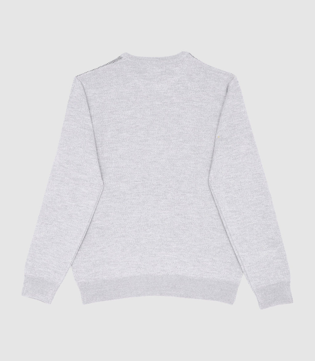 Pull en laine mérinos gris BORIS - IZAC