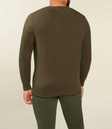 Pull col V coton cachemire kaki BRENTBT - IZAC