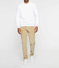 Sweat col rond uni blanc SWBENJI - IZAC
