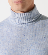 Pull col roulé bleu ciel - IZAC