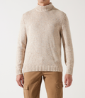 Pull col roulé neps écru - IZAC