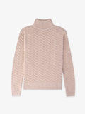 Pull col roule torsade beige - IZAC