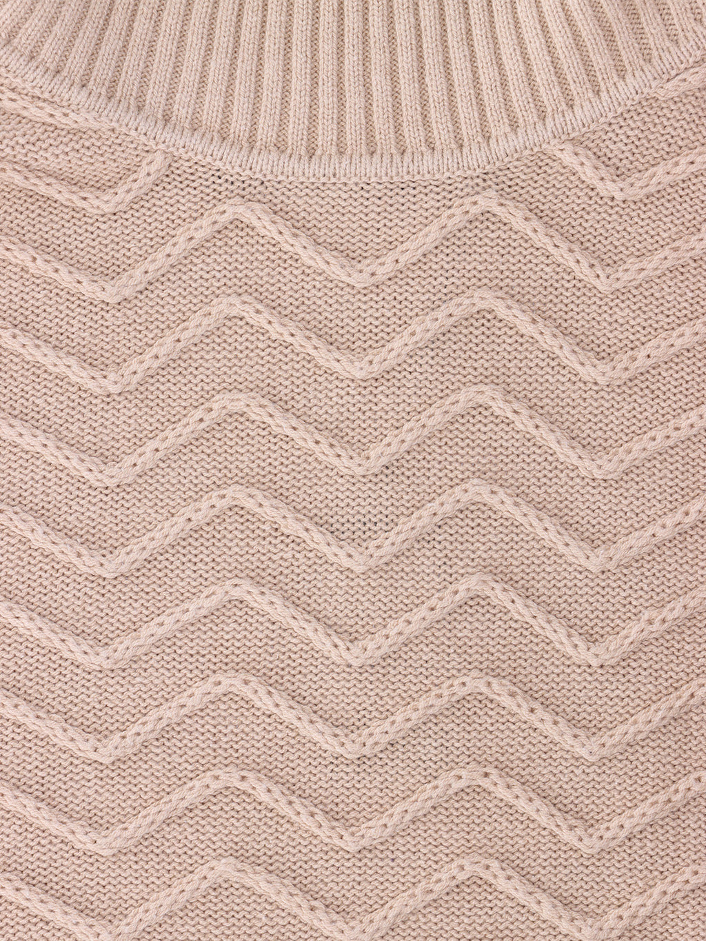 Pull col roule torsade beige - IZAC