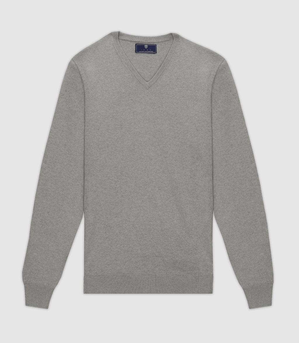 Pull col V gris - IZAC