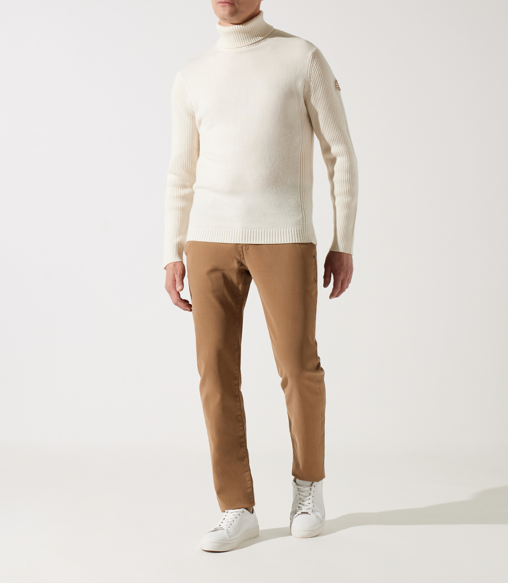 Pull col roulé écru - IZAC