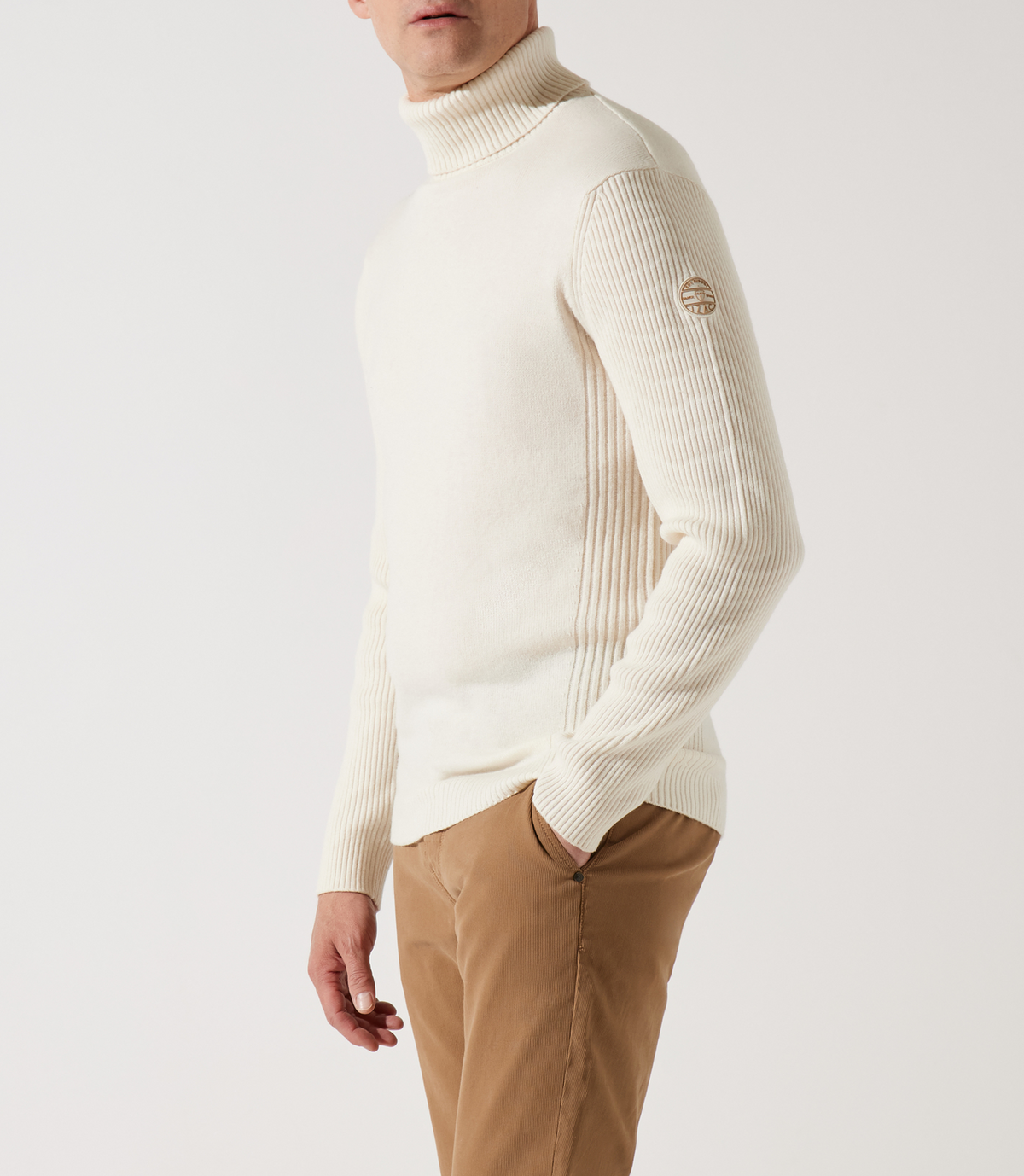 Pull col roulé écru - IZAC