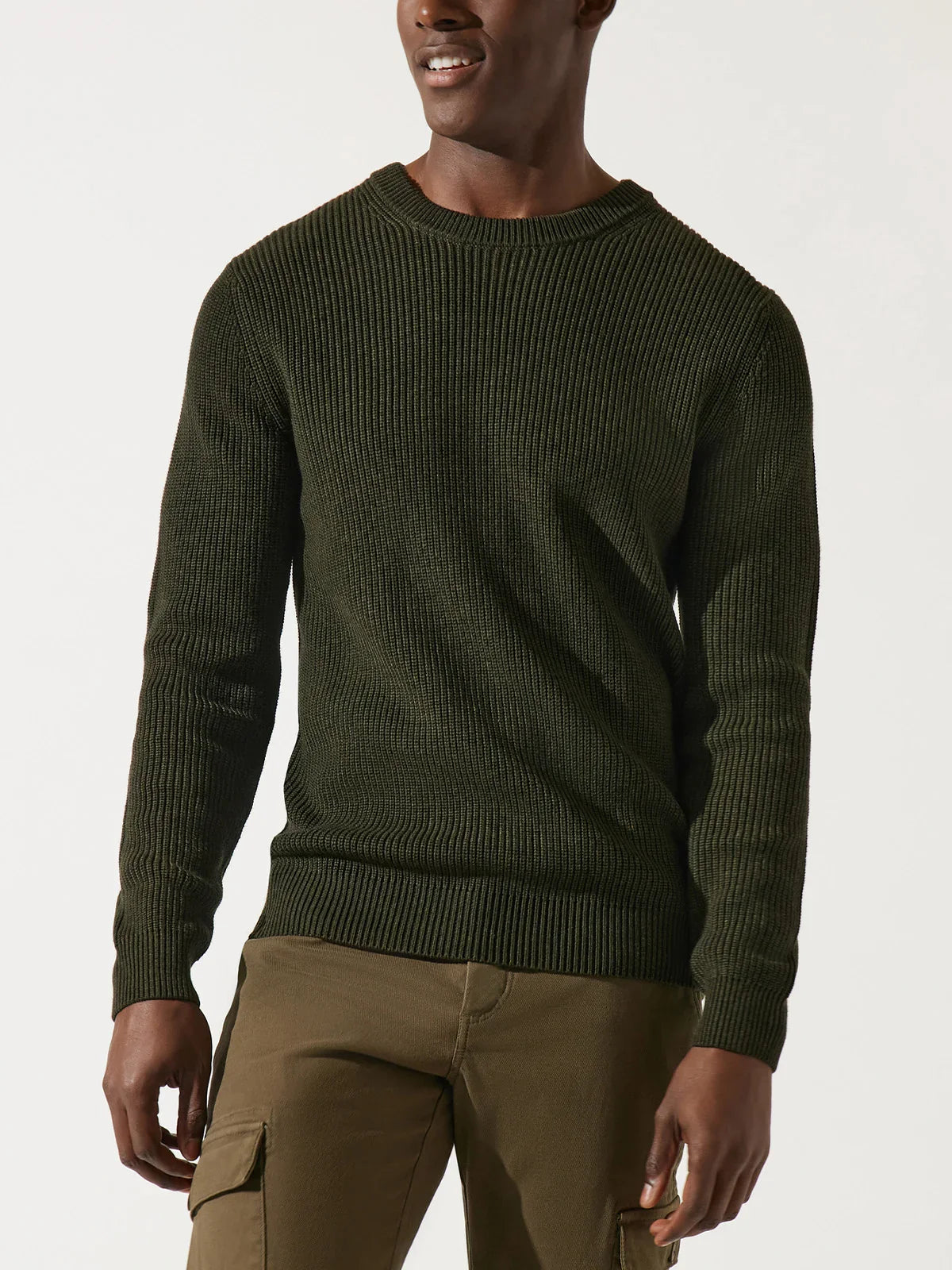 Pull col rond kaki - IZAC