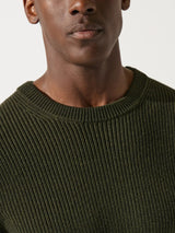 Pull col rond kaki - IZAC